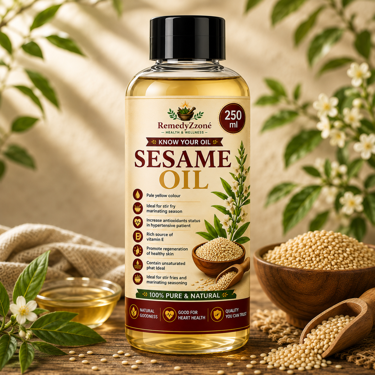 Sesame Oil – 100% Pure & Natural | 250ml