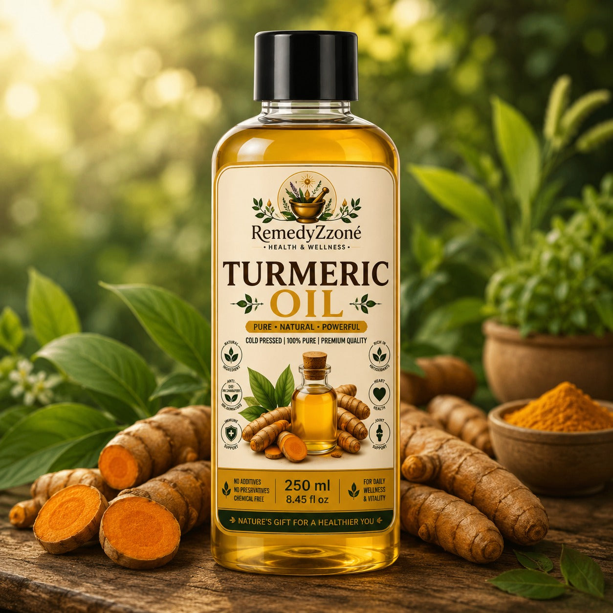 Turmeric Oil – Pure, Natural & Cold Pressed | 250ml