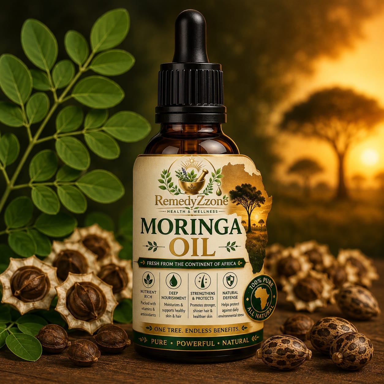 Moringa Oil – 100% Pure & Natural | Fresh from Africa